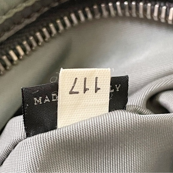 Prada green gray Tessuto nylon reversible travel tote bag - Picture 12 of 13